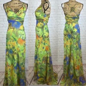 Niki Livas Sparkly Cami Style Strappy Back Train Maxi